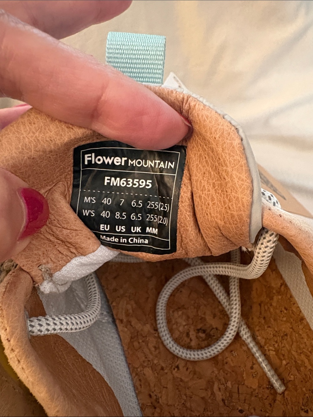 NWT Flower Mountain YAMANO 3 WOMAN Suede and technical fabric sneakers BeigeGrey - Picture 11 of 15
